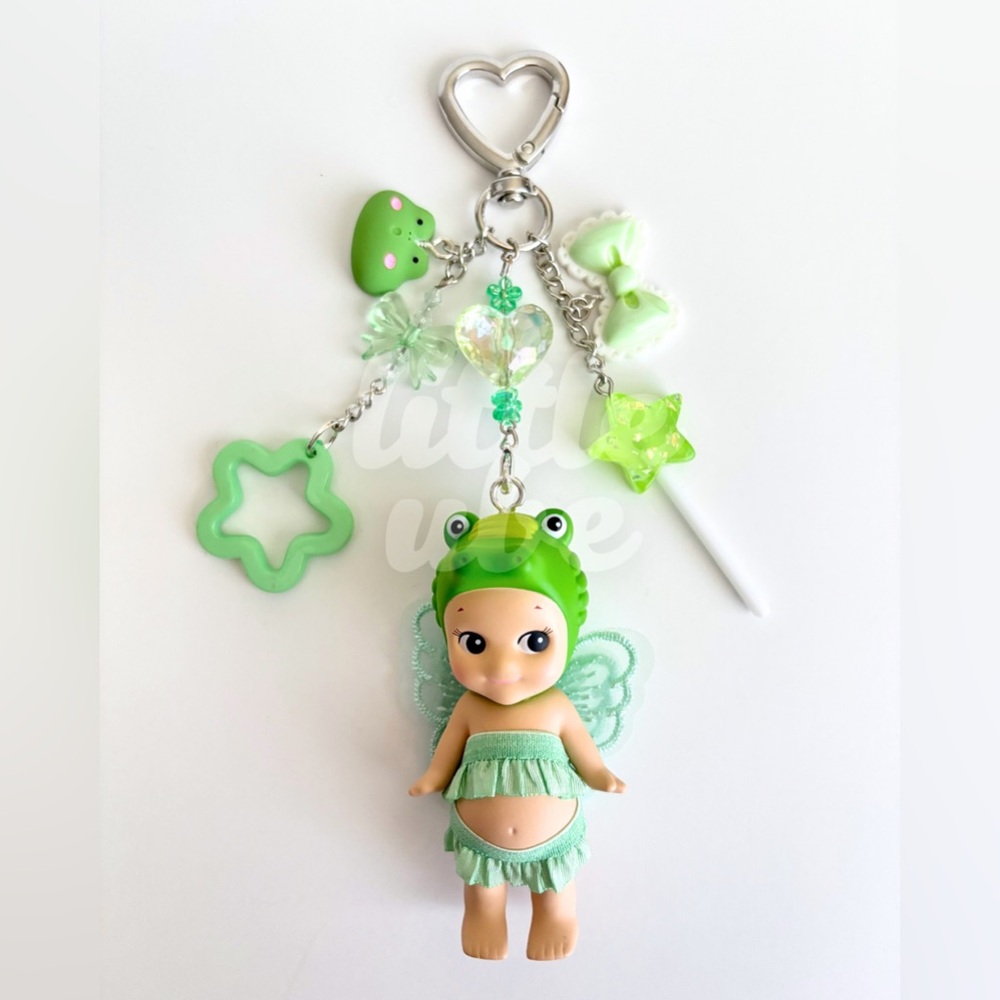 Sonny Angel Alligator keychain | Handmade upcycled bag charm